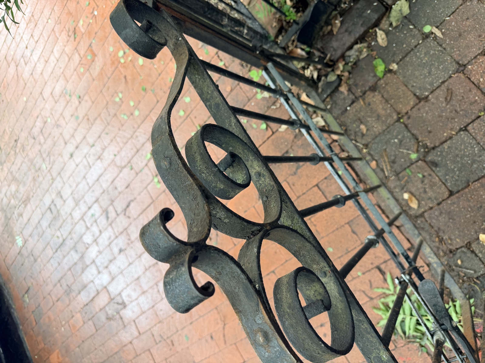 Historic wrought-iron fence on Capitol Hill — before restoration (project 1)