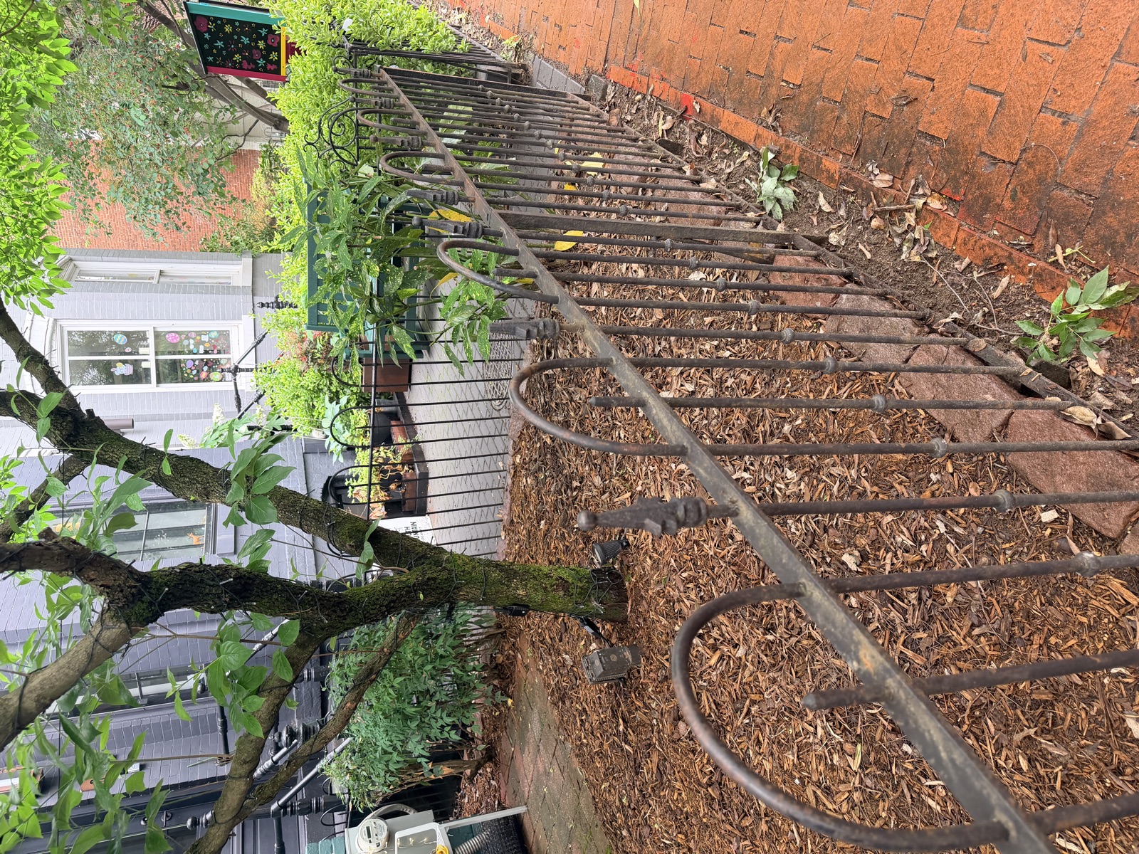Historic wrought-iron fence on Capitol Hill — before restoration (project 2)