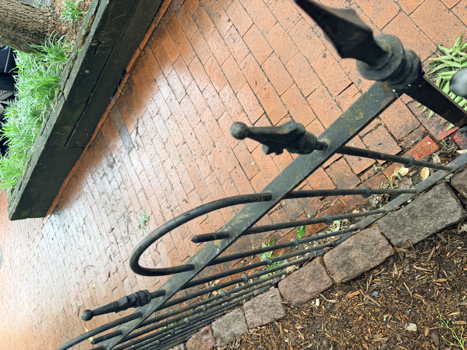 Historic wrought-iron fence on Capitol Hill — before restoration (project 3)